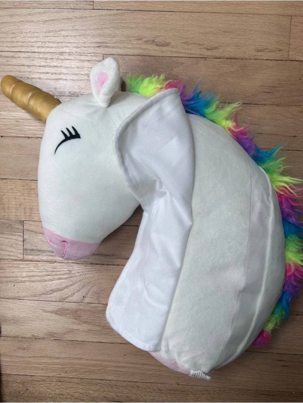 Unicorn Seat Belt Pillow designed for Travel. Sleeping/Resting During Car Rides